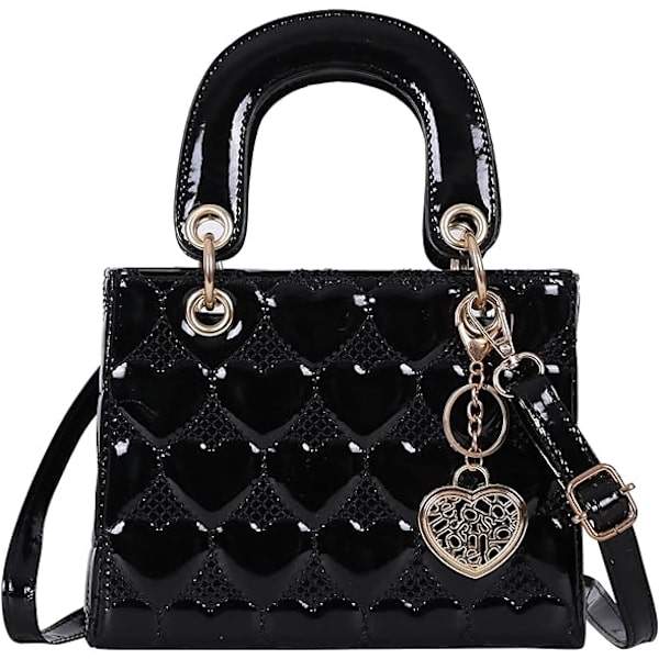 Punge og håndtasker til kvinder Shiny Patent Ladies PU læder Fashion Top Handle Satchel Skulder Crossbody Totes tasker