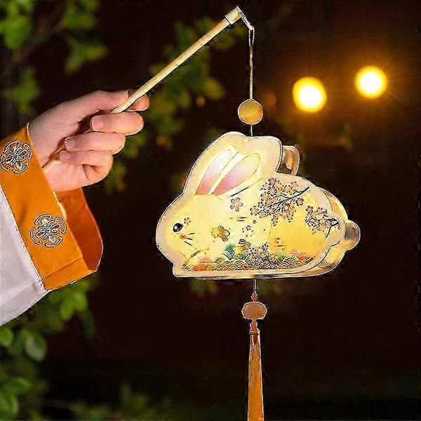 Lanterna DIY kaninlampe log bærbar lanterne børnehave skole layout palads lanterne