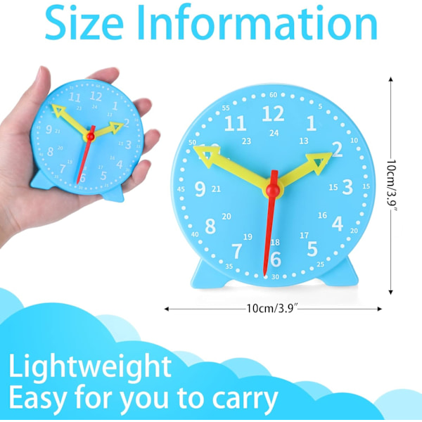 Learning clock, children's teaching clock, demonstration clock, clock game children's home school educational toys