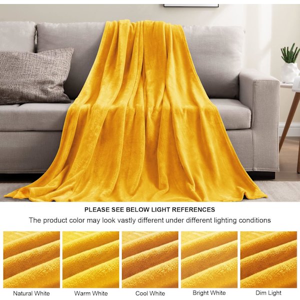 Fleece tæppe sort tæpper til sofa og seng, plys hyggeligt fuzzy tæppe 50\" x 60\", super blødt og varmt tæppe til efterår og vinter