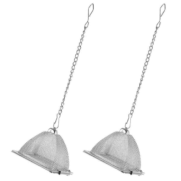 Tesil for løs te i rustfritt stål, pyramideform, til hjemmebruk, 2 stk.