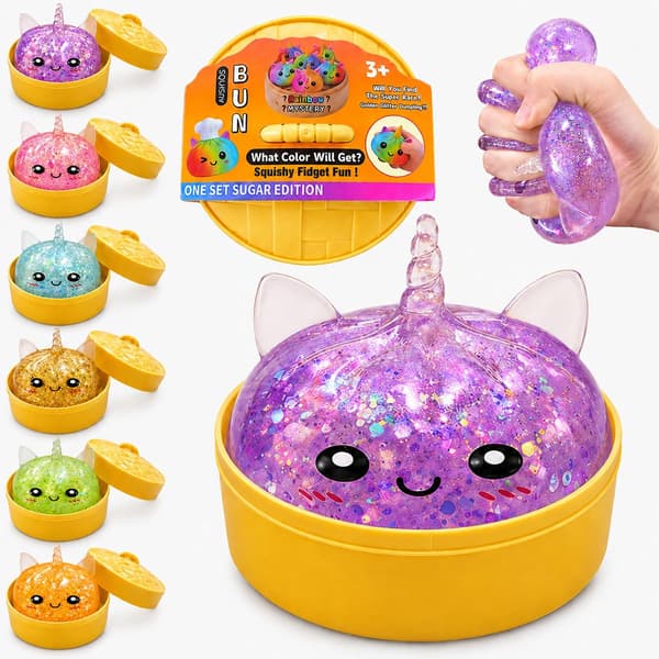 Dumpling Squishies Fidget-lelut, Sininen Squishy Dumpling Puristuslelu