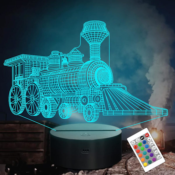 Hologram-kontroller 3D nattlys for barn, 16 farger og fjernkontroll med dimmerkontroll, tilbehør til gutter og jenters videospillrom, julegave eller bursdagsgave til barn