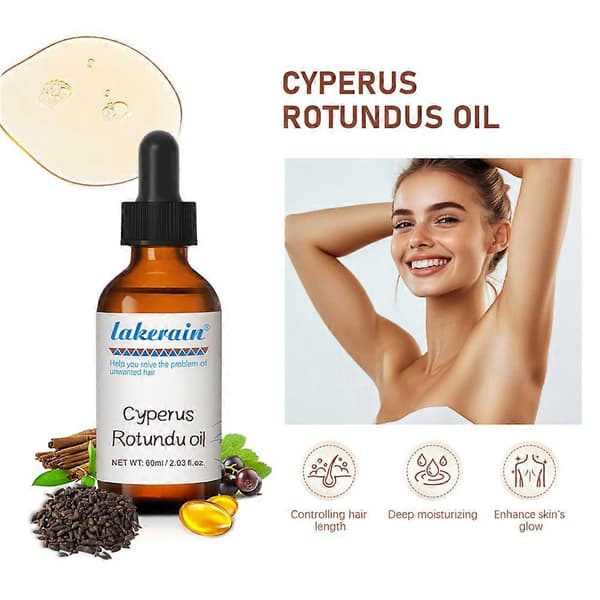 100 % ren Cyperus Rotundus-olje for hårfjerning 60 ml