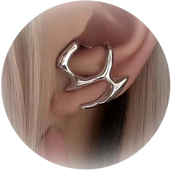 Oregelbundna ihåliga örhängen för kvinnor geometriska örhängen Minimalistiska örhängen Silver ihåliga öppna örhängen Pierced örhängen Smycken Presenter för flickor