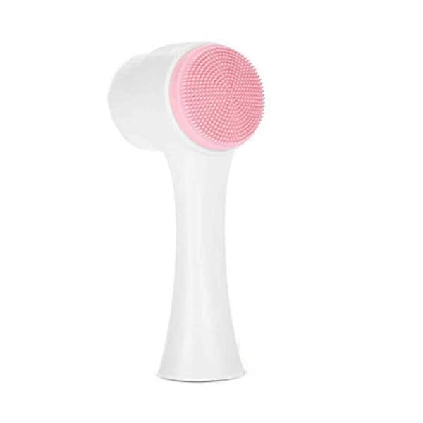 Silikone Ansigtsrensebørste til dyb porerensning og skånsom eksfoliering, dobbeltsidet pink