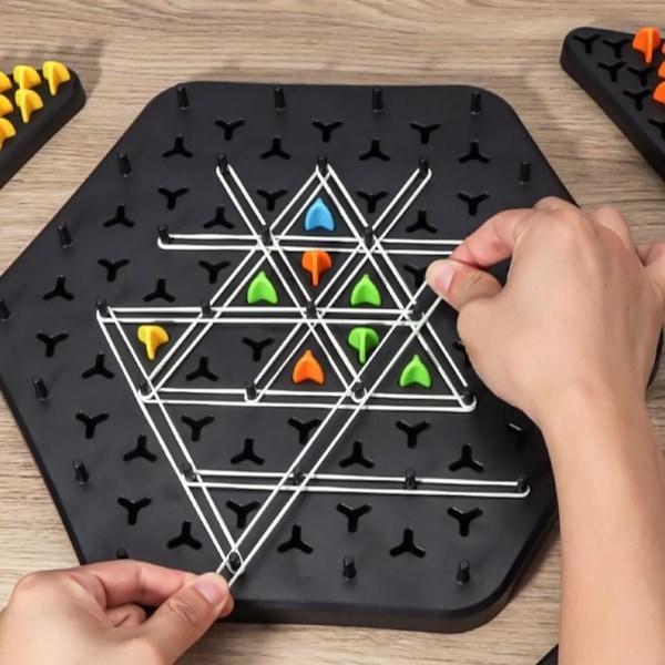 Gummiband Geometri Kedja Schack Triangel Pussel Leksak Hemspel