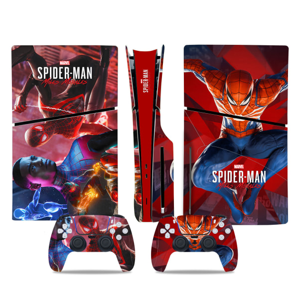 Play Station 5 Slim Adhesive Skin PS5 SLIM Marvel Superheroes CD Drive Edition-dekal Coolt dekorativt klistermärke (Spider Man13, Disk) Style17