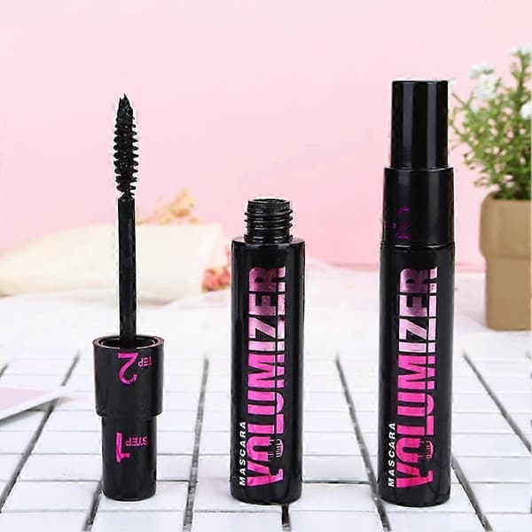 Lang Tykk Mascara Krøll Øyevipper Dobbelbruk Vanntett Mascara For Vippeextensions Svarte Tykke Øyevipper