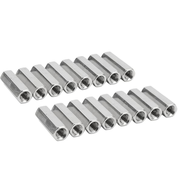 20 stk sekskantmutter M5x0.8 L25mm rustkorrosjonsbestandig gjengestangforbindelser i rustfritt stål