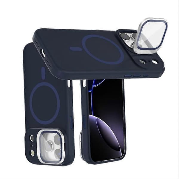 Magnetic Stand Case Compatible with iPhone 17 Air, Shockproof TPU Silicone Shell with Liquid