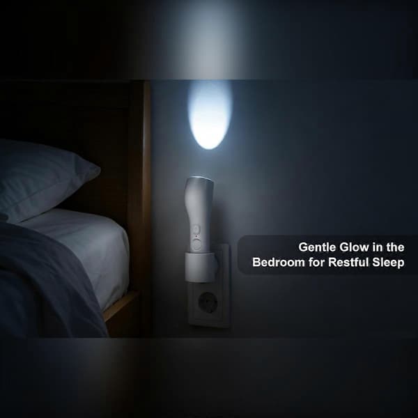 Motion Sensor Night Light with Flashlight 159S EU Plug Automatic LED Night Light with 270° Rotatable P