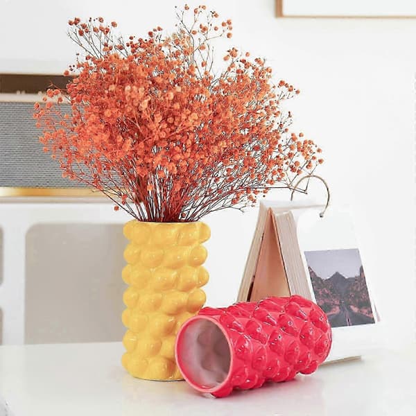 Klassisk vit porslinsvas för blomsterarrangemang i hemmet 12 cm