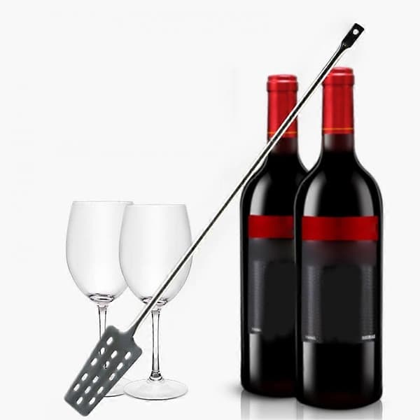 60 cm rørestav i rustfritt stål med ergonomisk grep for hjemmebrygging av øl og vin