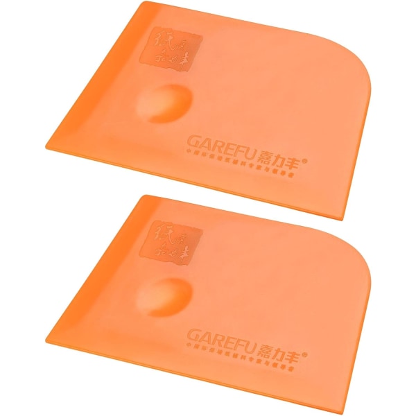 Plastskrapa Kittspackel Spatel Spreader Utjämningsverktyg för Färgväggbehandling Vindruta 5,5\" Orange 2 st