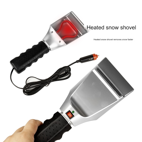 Bilsnöskyffel multifunktionell vinter snörengöringsverktyg för att skotta is och snöborttagning bil 12V uppvärmd snöskyffel