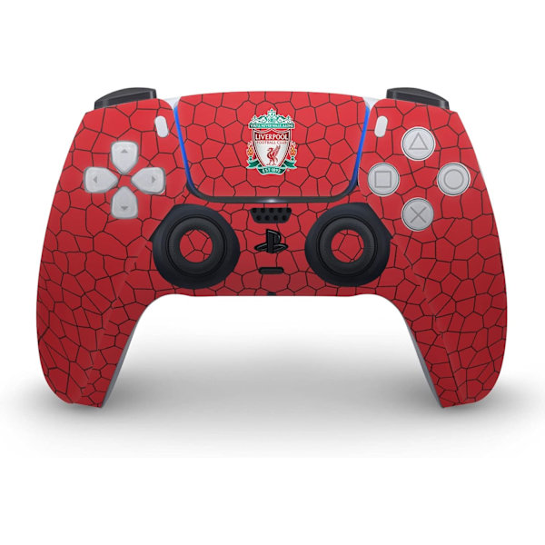 Fodboldklub Abstrakt Penselkunst Vinyl Frontplade Gaming Skin Decal Kompatibel Med PlayStation 5 PS5 Digital Edition Konsol & DualSense Controller06
