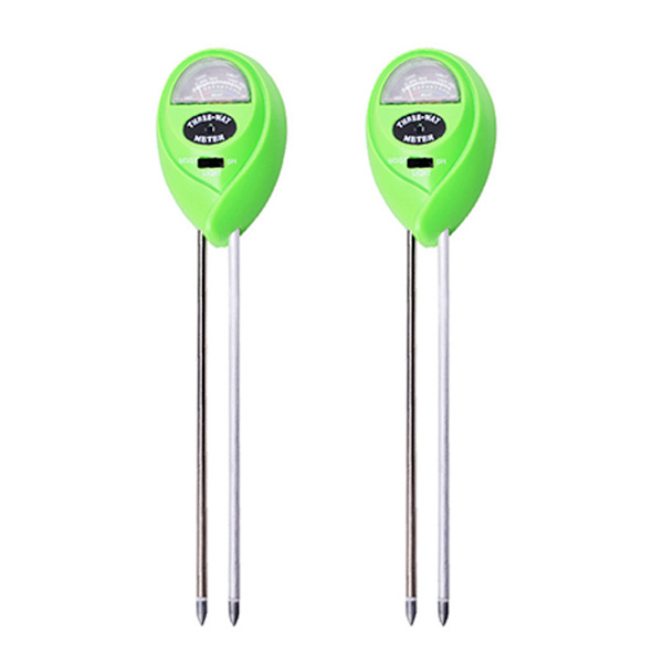 Jordtester, 3-i-1 jordtestkit med fugtighed, lys og PH-test, jordfugtighedsmåler, Great-2PCS lysegrøn