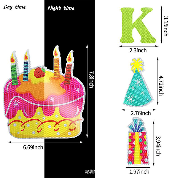 Magnetisk klistremerke for bursdagskake-dekorasjon