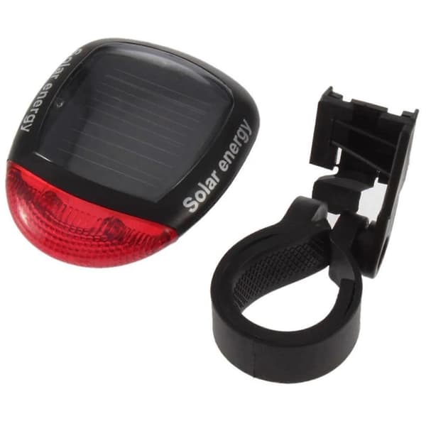 Solar Powered Bicycle Taillight Night Riding Cycling Accessories LED Warning Light