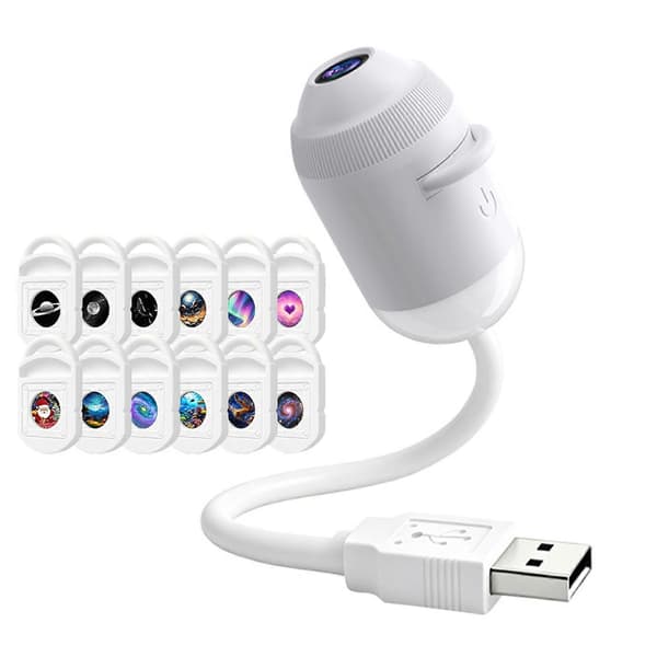 Bærbar Stjerneprojektorlampe - USB & Touchkontrol - for Afslappende Stemning