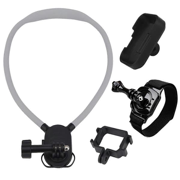 Expandable Enveloping Camera Mount with Neck Strap and Wrist Strap — Non-slip PLA Bracket, Double Cold Shoe