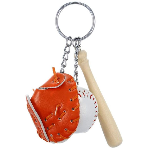 Mini baseball bat handske form nøglering kreativ nøglering vedhæng gave