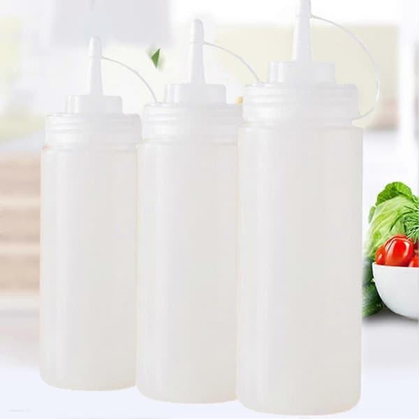 240 ml muovinen kastikepullo annostelija terävä keittiöväline pullo