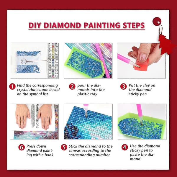 5D Diamantmålning Gör-det-själv Julstrumpa presentpåse Julgodispåse (Stil 1) PXCL