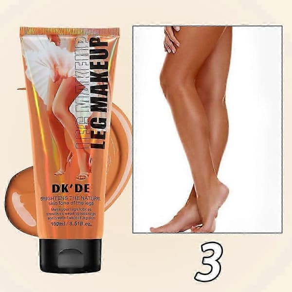 DK'DE+ 3-färgs Vattentät Benfoundation Makeup Brons Highlighter Hög Täckning Concealer, Ben Makeup Bas Kvinna
