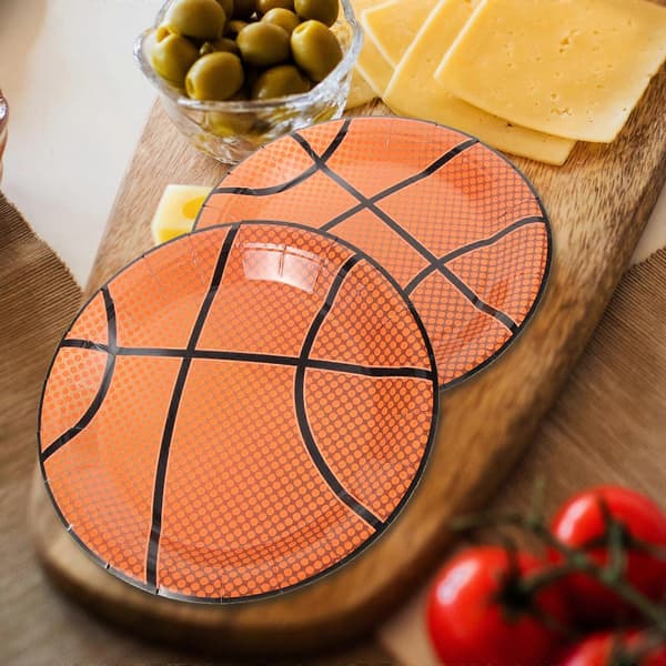 Pappersservis Basket Tallrikar Muggar Set för Fest 40 st Orange