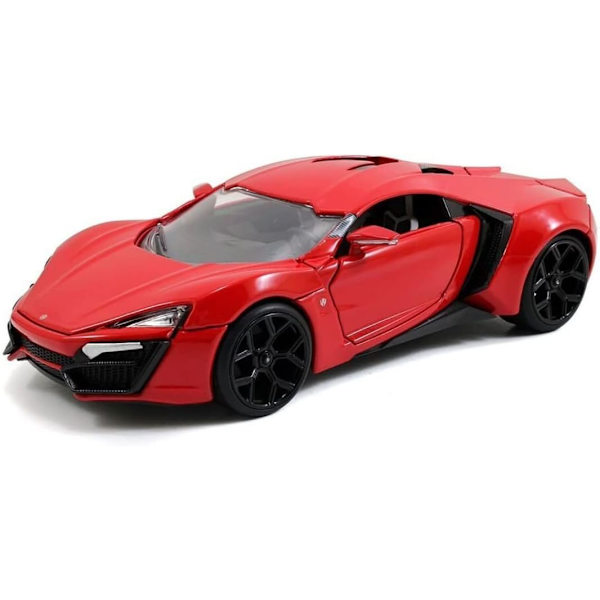 Toys Fast & Furious Lykan Hypersport 1:24 Diecast Vehicle, Rød