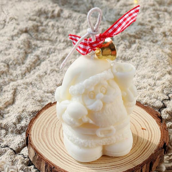 Julelysform 3D Julemand DIY Chokolade Duftlys Sæbefremstillingsforme til Juleboligindretning