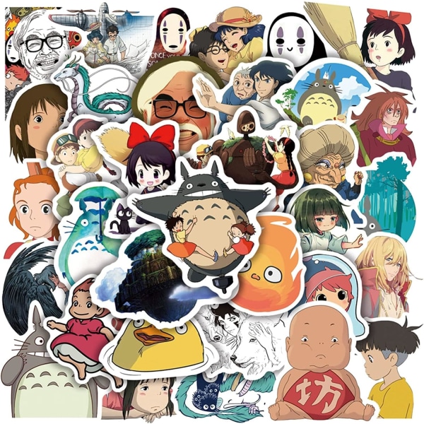 Anime & Manga klistermärken för barn och tonåringar, 50 st Janpanese vattentäta tecknade klistermärken för vattenflaska gitarr bärbar dator, telefon skateboard case