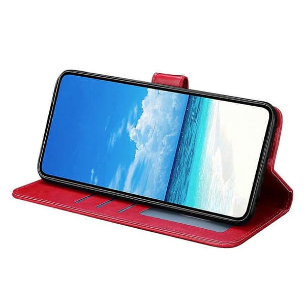 Compatible Case for Samsung Galaxy S25 FE Butterfly Printed Wallet Stand PU Leather Flip Phone Case with Strap Red