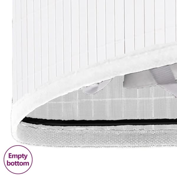 vidaXL Laundry Basket for Corner Bamboo White 60 L Vit white