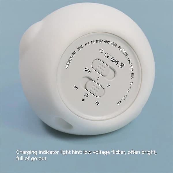 LED Night Light — Touch Sensor Silicone Animal Lamp (Bear) — Bedside Lamp & Bedroom Gift