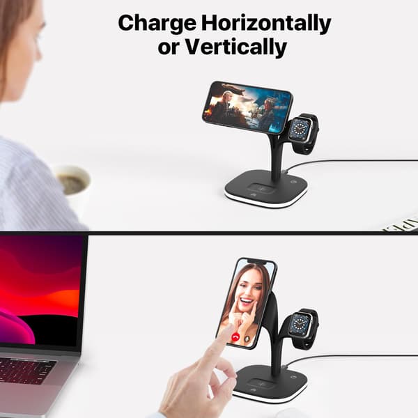 Ladestation til iPhone, Apple Watch & AirPods - Induktion