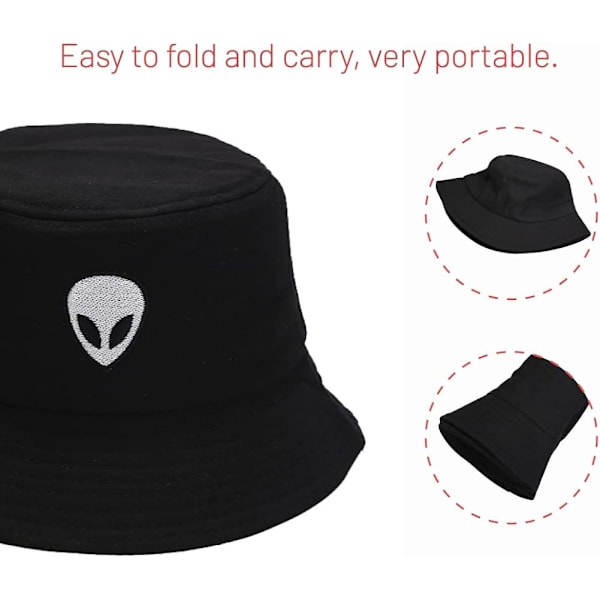 Bomulds Bucket Hat til kvinder og mænd, sommerrejse solstrand Bucket Hat, unisex udendørs fiskerhat