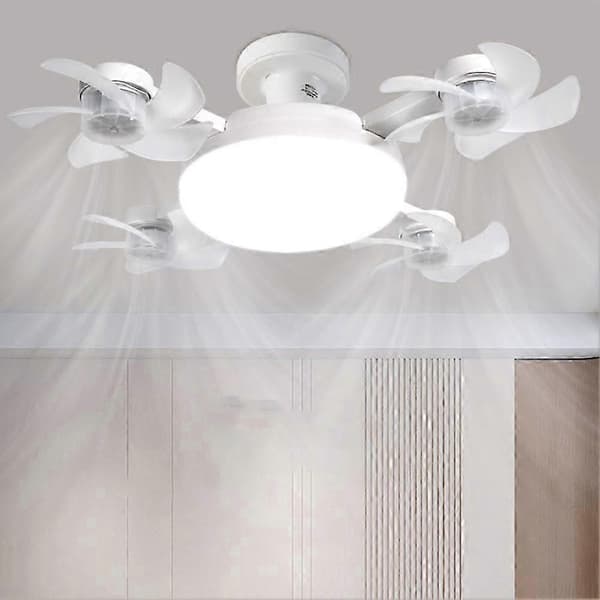 E27 LED Takvifte Lys Dimmerfunksjon Taklampe Droneformet Vifte 3 Fan