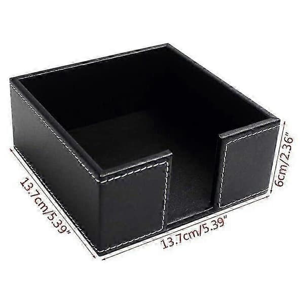 Fyrkantig Cocktailservetthållare PU Läder Tissue Box Servettdispenser
