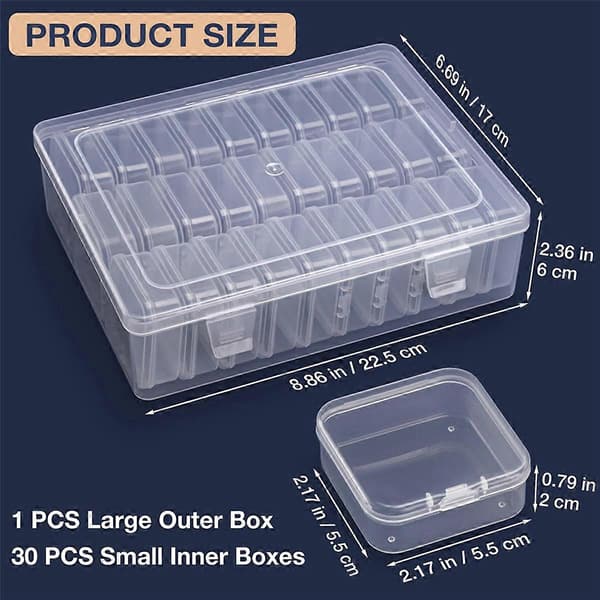 Pärlor Organizer Box, En Stor Transparent Box