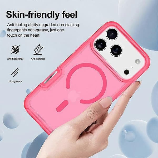 Magnetisk Soft-Touch Cover Kompatibel med iPhone 17 Pro Magsafe & Trådløs Opladning