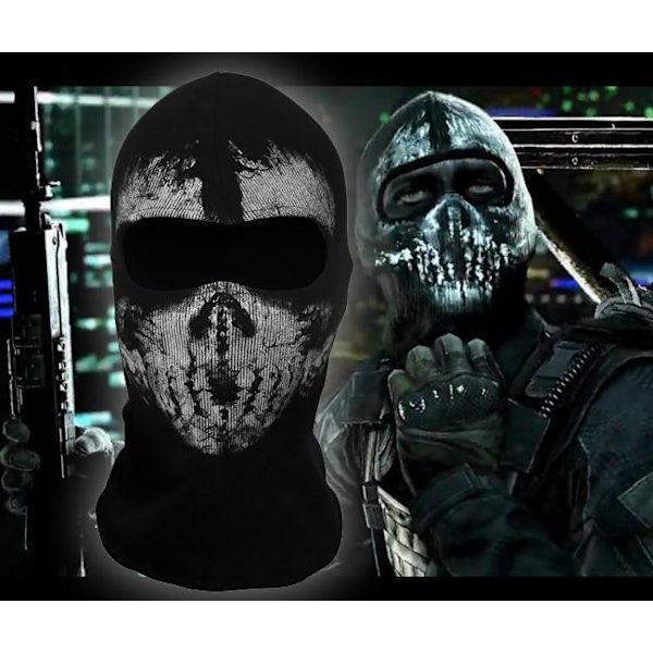 Ny Ghosts Balaclava Cykel Skateboard Cosply Kostym Dödskalle Mask