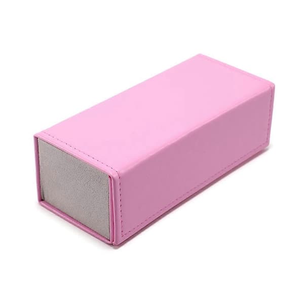 Vikbart fyrkantigt solglasögonfodral Mode Konstläder Glasögonfodral Rosa rosa