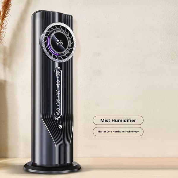 USB Table Fan 33 cm with 6 Modes, 6h Timer and Mist, 3-in-1 Cooling Fan for Desk and Home White
