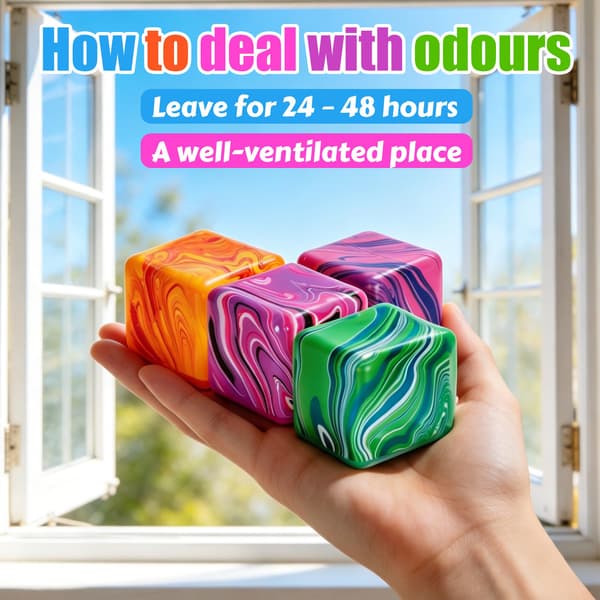 4 stk. Stress Cube Squishies Fidget Legetøj, 2 tommer isterning klemmelegetøj