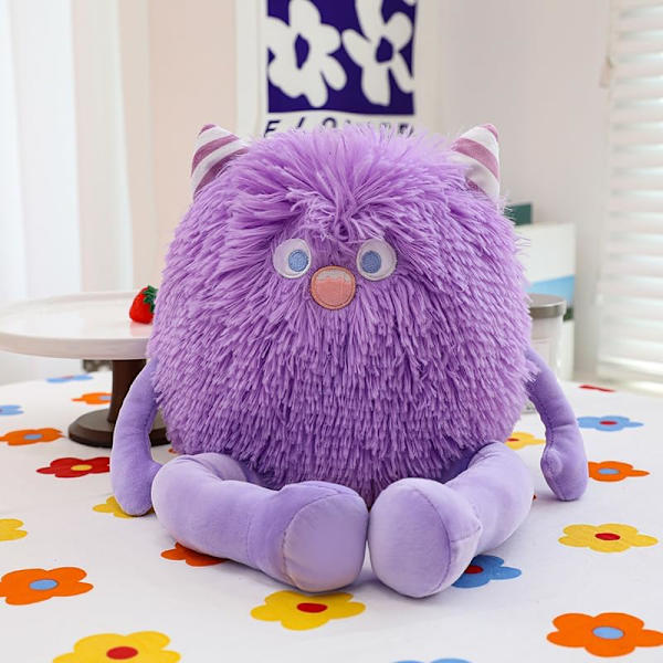 Sød Monster Plys Legetøj, 12,6'' Blødt Monster Plys Dyr Plys Pude, Fødselsdag Halloween Jul Plys Gaver til Børn Drenge Piger (Lilla)