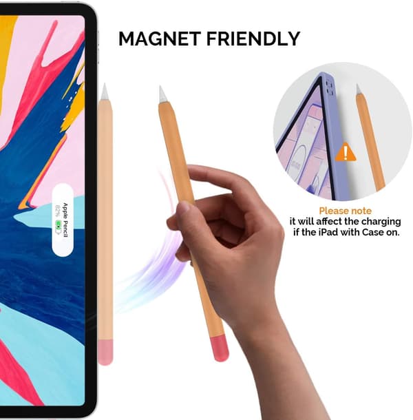 2025 Latest Model Duotone Case for Apple Pencil 2nd Generation & Apple Pencil Pro (2024) Ultra-Thin Protective Silicone Skin Compatible