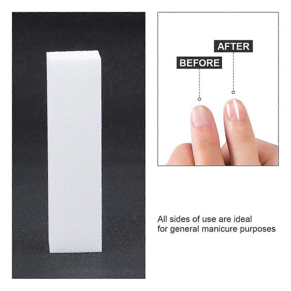 Vit hållbar nagelfilsborste för nagelpoleringsverktyg